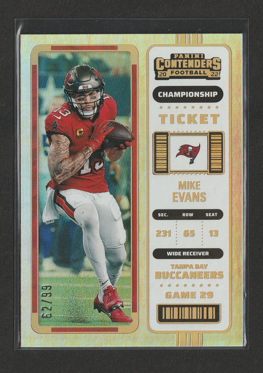 Mike Evans 2022 Panini Contenders Championship Ticket Silver 62/99 #94