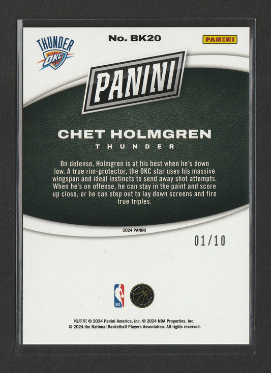 Chet Holmgren 2024 Panini Black Friday Gold 01/10 #BK20