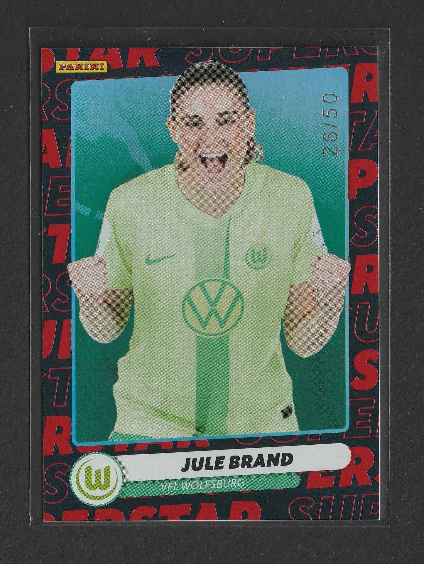 Jule Brand 2024-25 Panini Frauen Bundesliga Superstars Red 26/50 #STAR-01