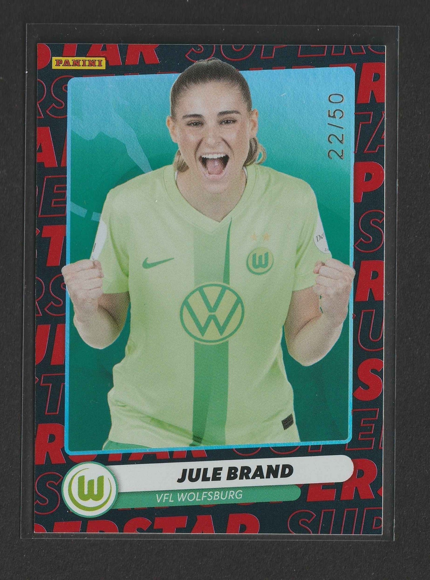 Jule Brand 2024-25 Panini Frauen Bundesliga Superstars Red 22/50 #STAR-01