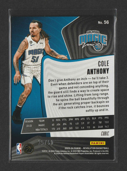 Cole Anthony 2023-24 Panini Revolution Cubic 35/50 #56