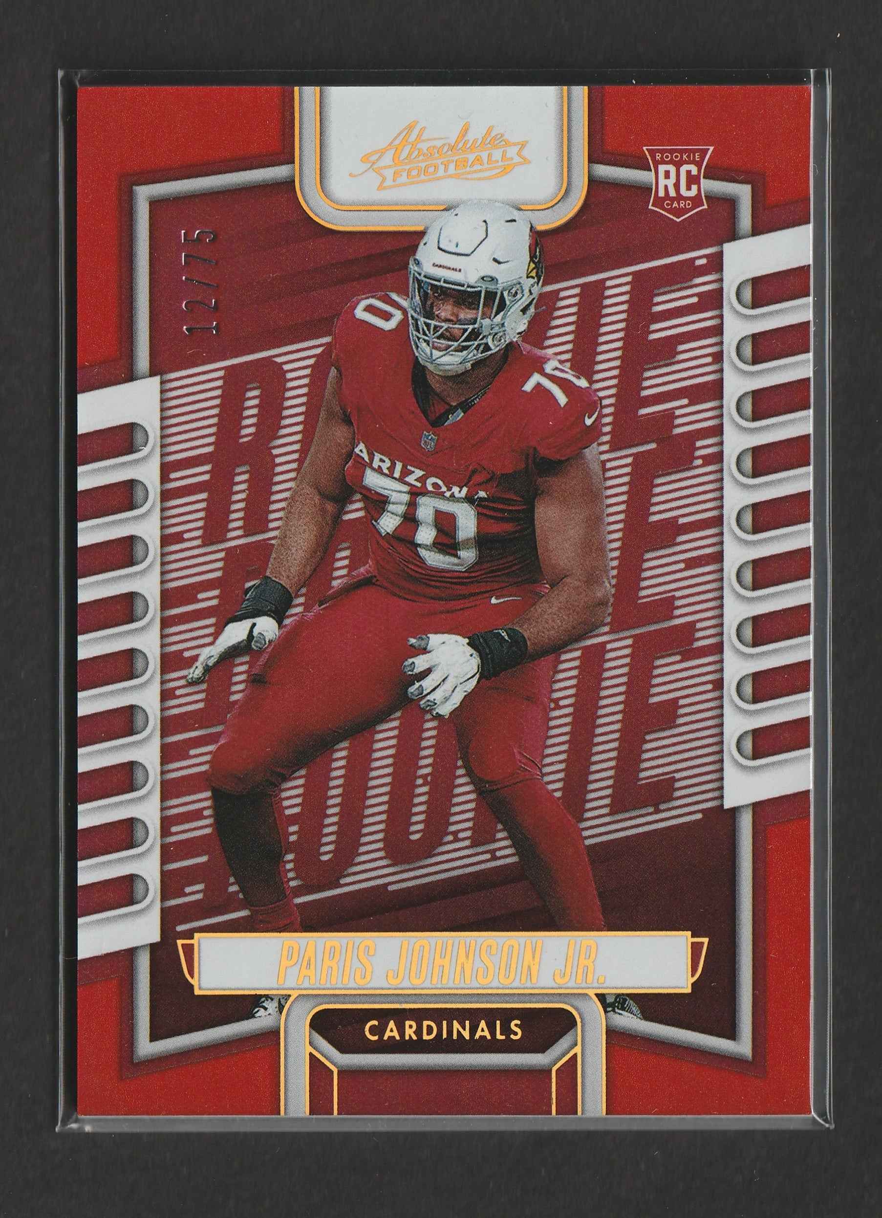 Paris Johnson Jr. 2023 Panini Absolute Orange Spectrum RC 12/75 #147
