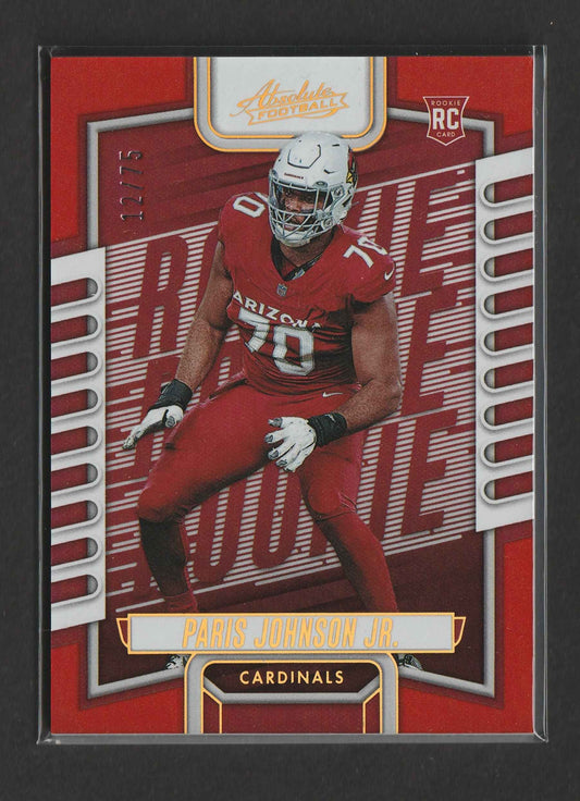 Paris Johnson Jr. 2023 Panini Absolute Orange Spectrum RC 12/75 #147