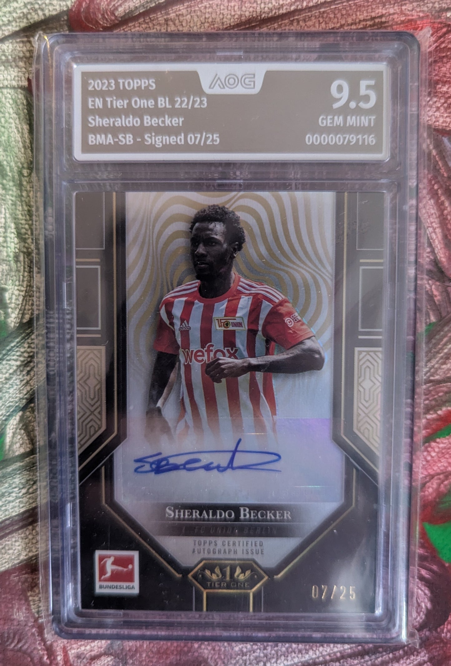 2023 Topps Tier One Bundesliga - Black - Sheraldo Becker /25, #BMA-SB, AOG 9,5