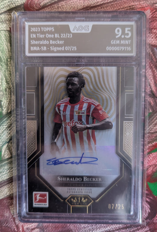 2023 Topps Tier One Bundesliga - Black - Sheraldo Becker /25, #BMA-SB, AOG 9,5