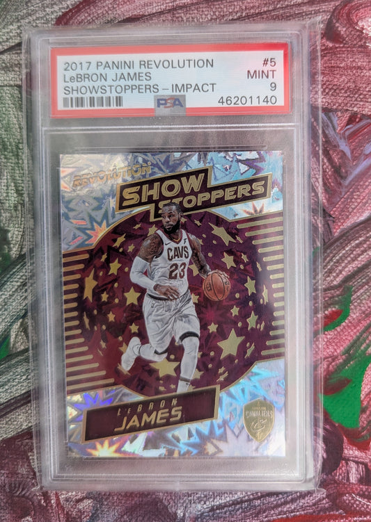 2017 Panini Revolution - Showstoppers, Impact - LeBron James, #5 - PSA 9