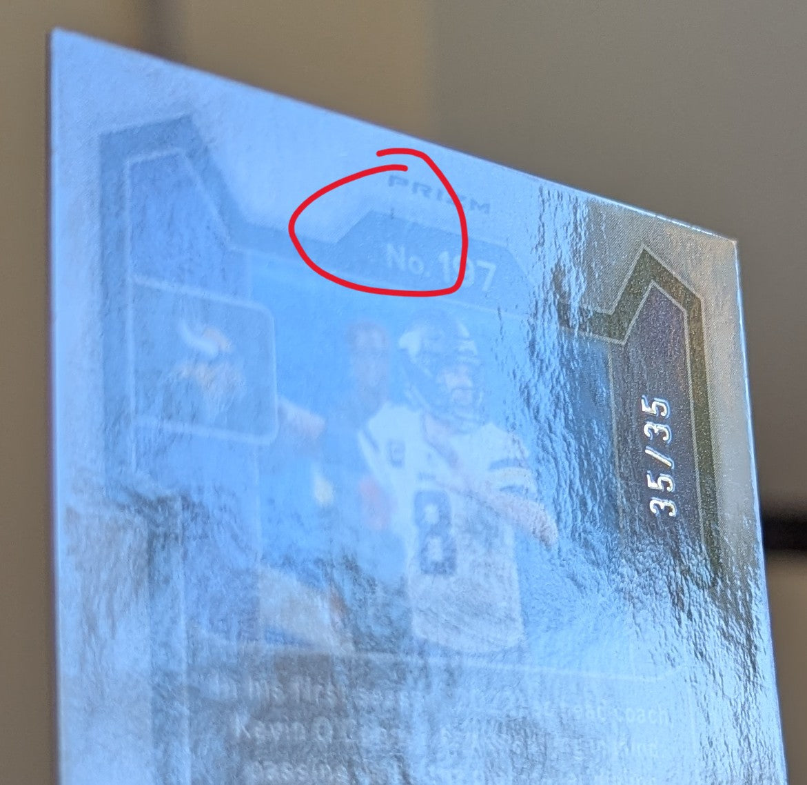 Kirk Cousins 2023 Panini Prizm Red Shimmer Prizm 35/35 #197 Fiedler24