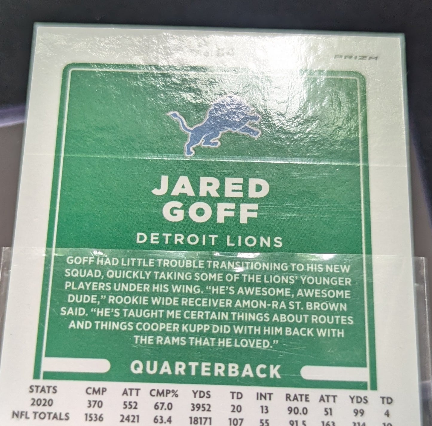 Jared Goff 2021 Panini Donruss Optic Silver Circles Prizm 112/125 #84
