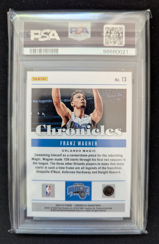 Franz Wagner 2022-23 Panini Chronicles Asia Jade 01/18 PSA 10 #13