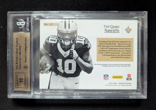 Tre'Quan Smith 2018 Panini Encased Gold RPA 46/50 BGS 9,5 #127