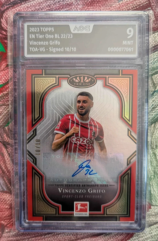 Vincenzo Grifo 2023 Topps Tier One Bundesliga Red 10/10 AOG 9 #TOA-VG