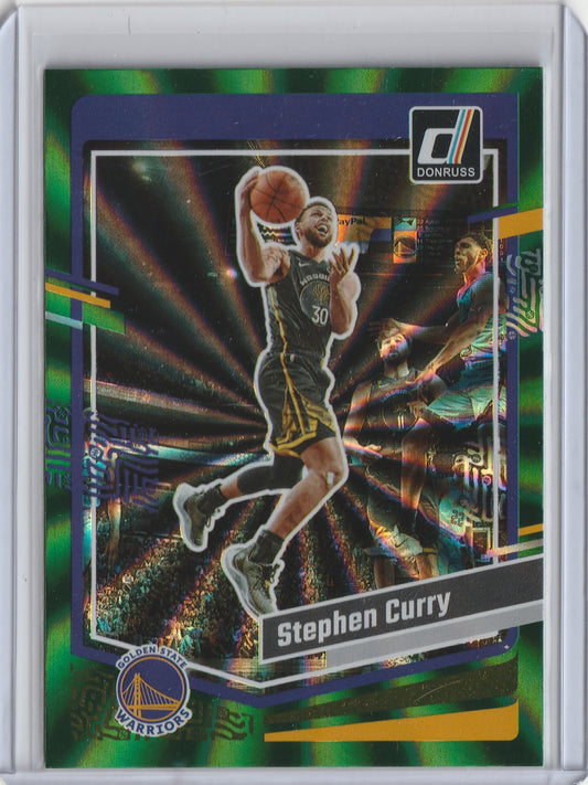 Stephen Curry 2023-24 Panini Donruss Green Laser #65 Fiedler24