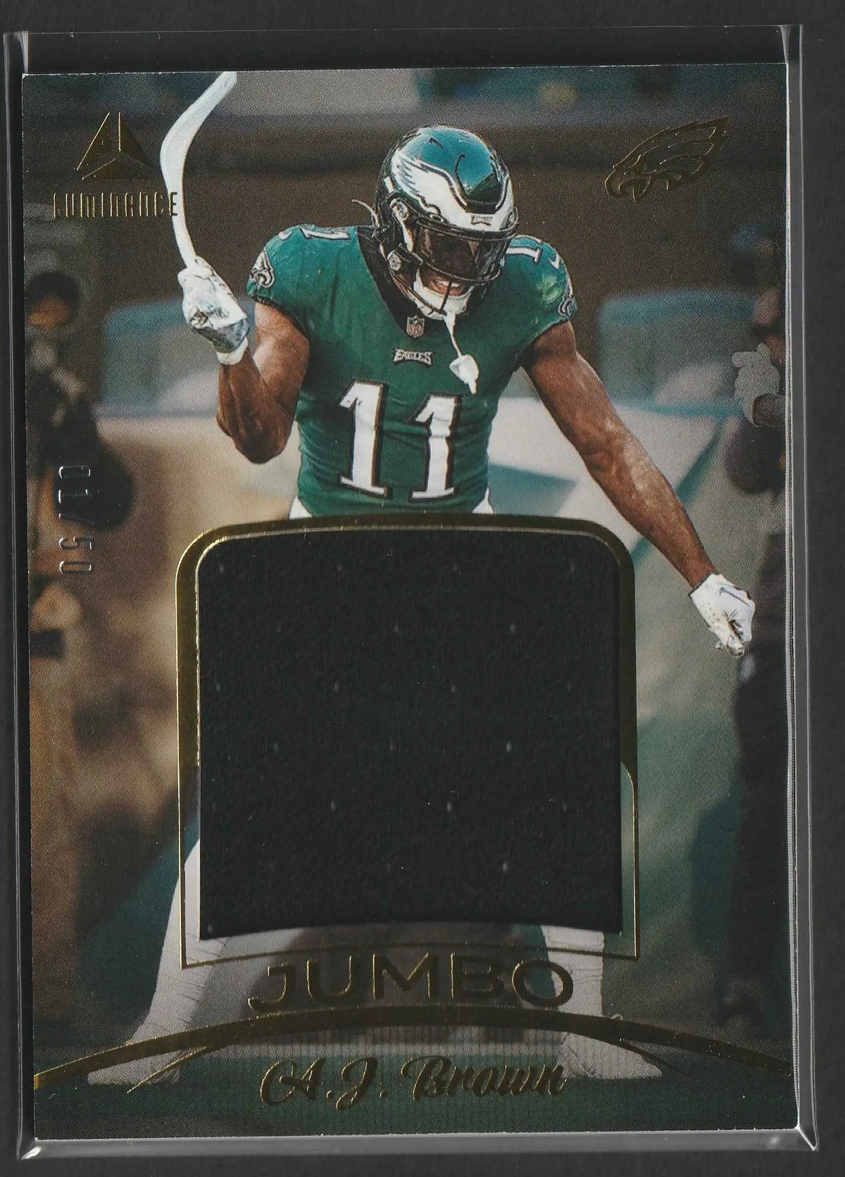 Produktbild der a.j. brown 2023 panini luminance gold jumbo relics 01 von 50 sammelkarte