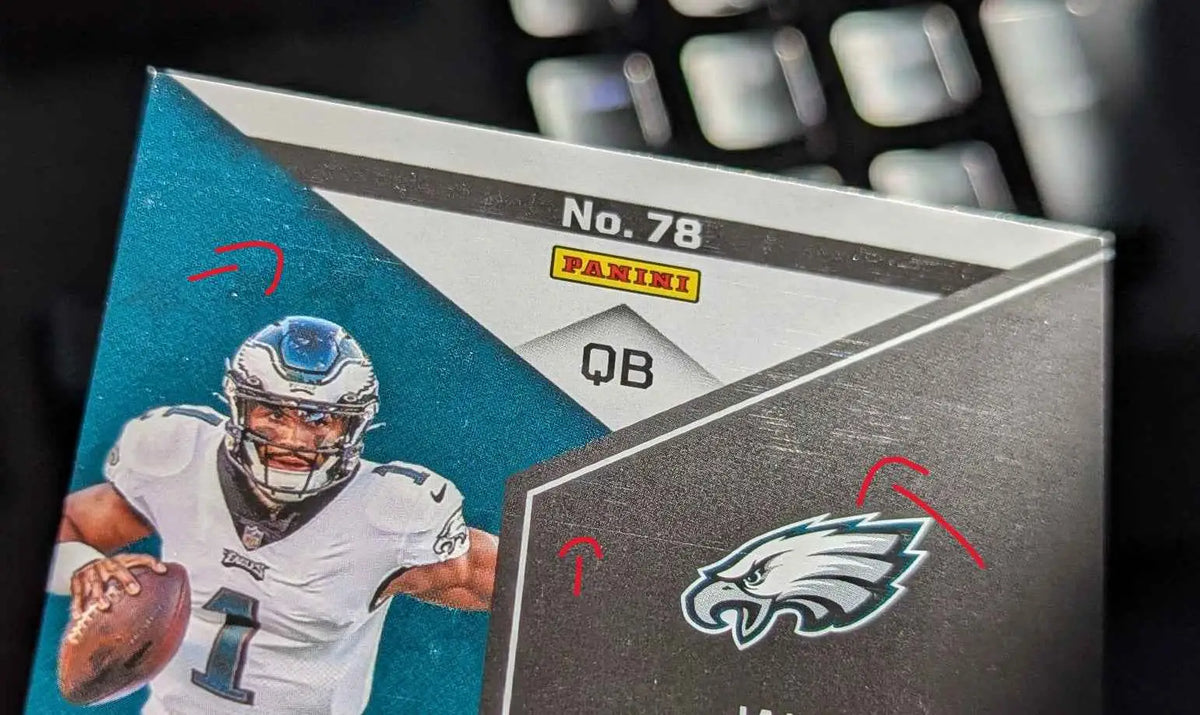 Panini trading card nummer 78 mit philadelphia eagles quarterback jalen hurts in weißem trikot mit teamlogo und nummer 1